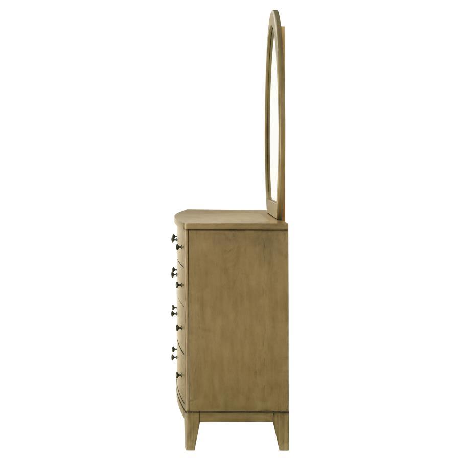 Granada - 8 - Drawer Dresser And Mirror - Natural Pine Dresser & Mirror modern furniture Contempo Furniture