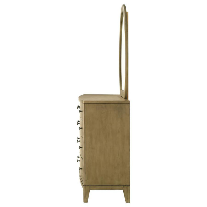 Granada - 8 - Drawer Dresser And Mirror - Natural Pine Dresser &amp; Mirror modern furniture Contempo Furniture