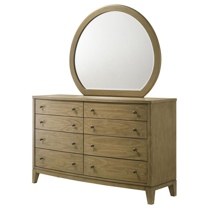 Granada - 8 - Drawer Dresser And Mirror - Natural Pine Dresser &amp; Mirror modern furniture Contempo Furniture