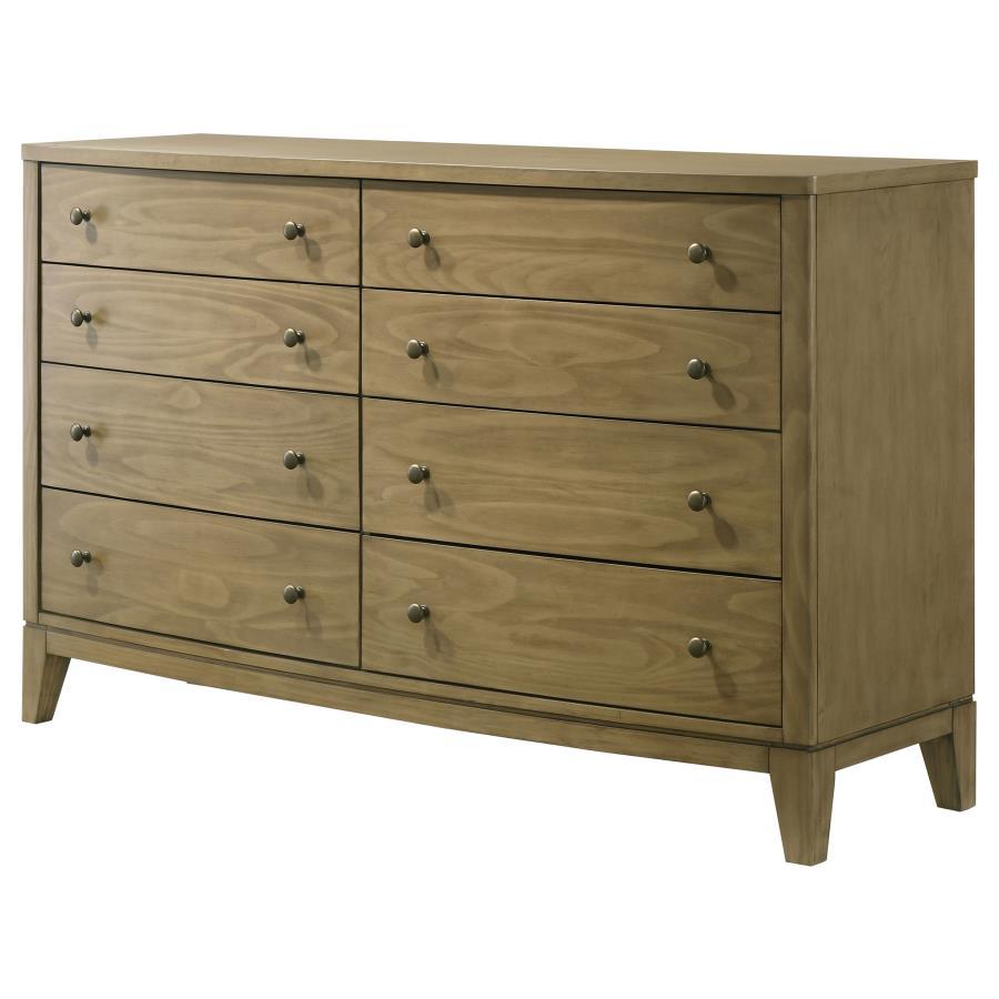 Granada - 8 - Drawer Dresser Cabinet - Natural Pine Dressers modern furniture Contempo Furniture