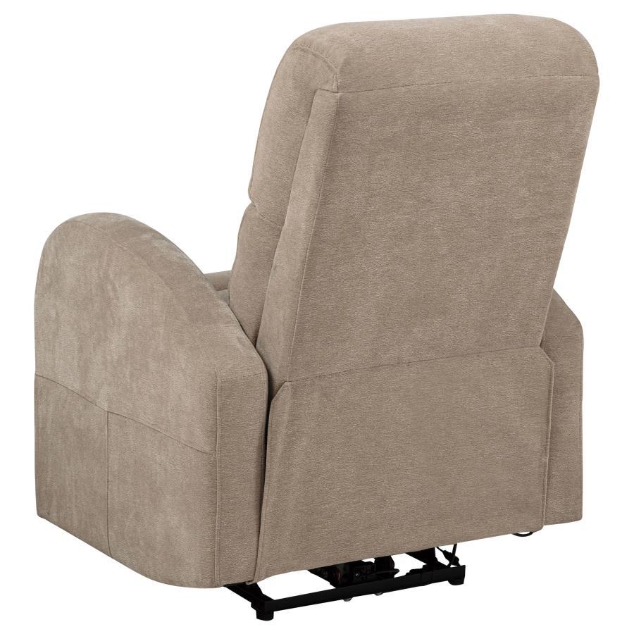 Grant - Fabric Upholstered Power Recliner Chair - Camel Reclining Chair modern furniture Contempo Furniture