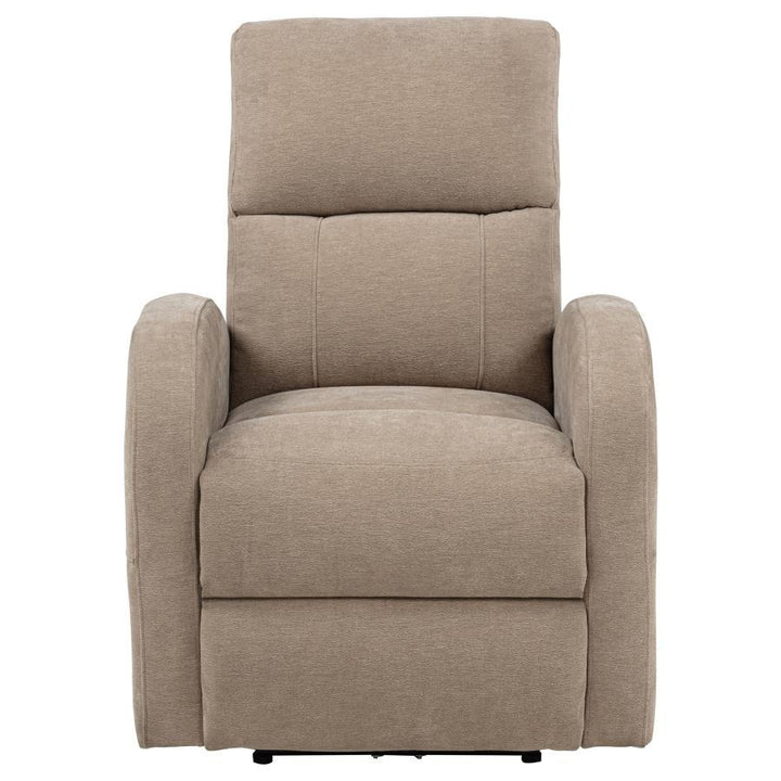 Grant - Fabric Upholstered Power Recliner Chair - Camel Reclining Chair modern furniture Contempo Furniture