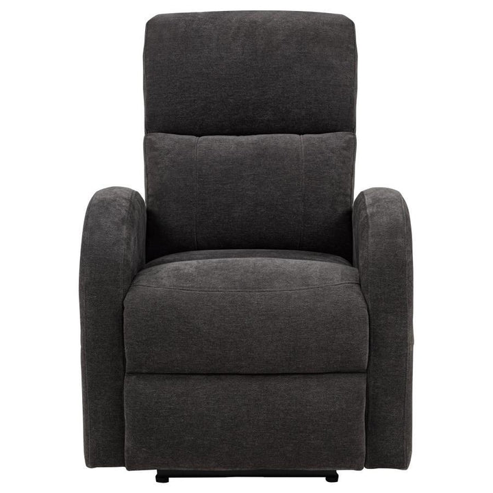 Grant - Fabric Upholstered Power Recliner Chair - Charcoal Gray Reclining Chair modern furniture Contempo Furniture