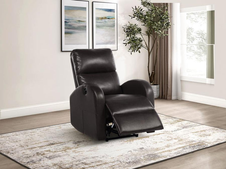 Grant - Upholstered Power Recliner Chair - Brown Reclining Chair modern furniture Contempo Furniture