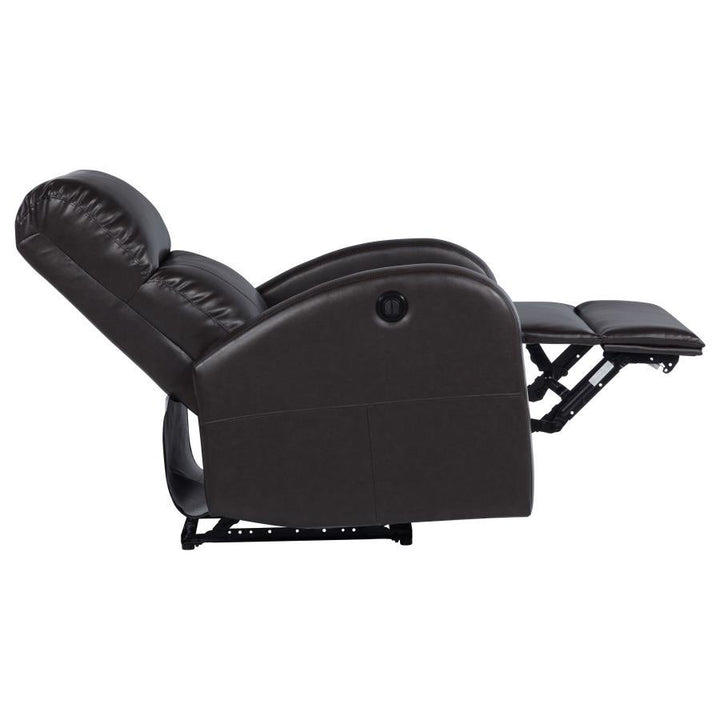 Grant - Upholstered Power Recliner Chair - Brown Reclining Chair modern furniture Contempo Furniture