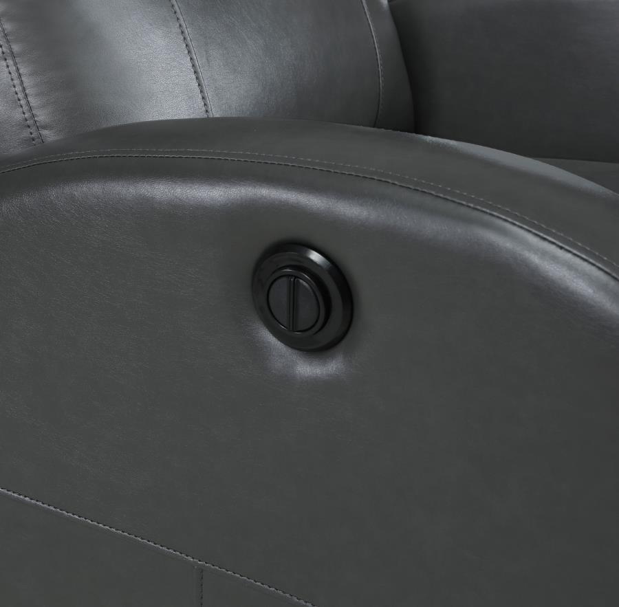 Grant - Upholstered Power Recliner Chair - Gray Reclining Chair modern furniture Contempo Furniture