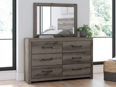 Graystorm Dresser and Mirror - Dark Gray Dresser &amp; Mirror modern furniture Contempo Furniture
