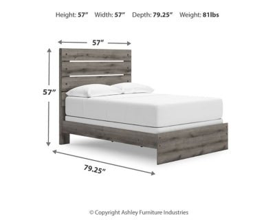 Graystorm Full Panel Bed - Dark Gray Panel Bed modern furniture Contempo Furniture