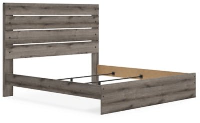 Graystorm King Panel Bed - Dark Gray Panel Bed modern furniture Contempo Furniture