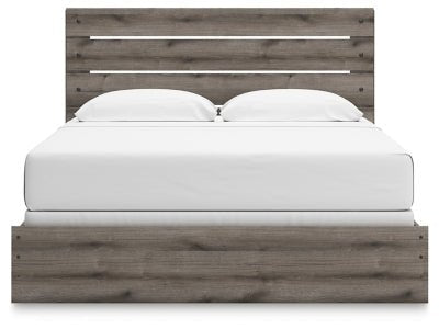 Graystorm King Panel Bed - Dark Gray Panel Bed modern furniture Contempo Furniture