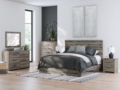 Graystorm King Panel Bed - Dark Gray Panel Bed modern furniture Contempo Furniture