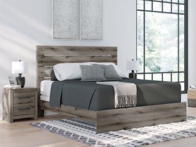 Graystorm King Panel Bed - Dark Gray Panel Bed modern furniture Contempo Furniture