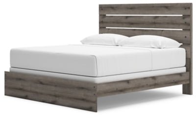 Graystorm King Panel Bed - Dark Gray Panel Bed modern furniture Contempo Furniture