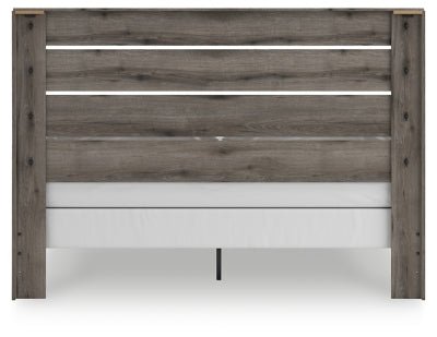 Graystorm King Panel Bed - Dark Gray Panel Bed modern furniture Contempo Furniture
