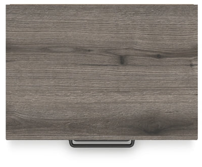 Graystorm Nightstand - Dark Gray Nightstand w/ Charging Station modern furniture Contempo Furniture