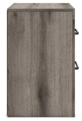 Graystorm Nightstand - Dark Gray Nightstand w/ Charging Station modern furniture Contempo Furniture