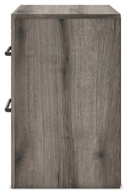 Graystorm Nightstand - Dark Gray Nightstand w/ Charging Station modern furniture Contempo Furniture