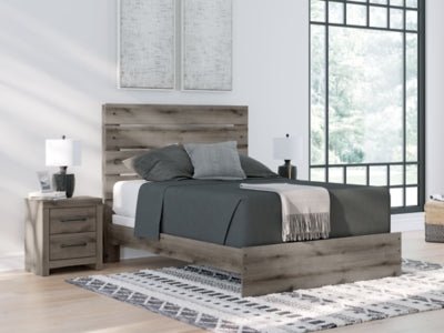 Graystorm Queen Panel Bed - Dark Gray Panel Bed modern furniture Contempo Furniture