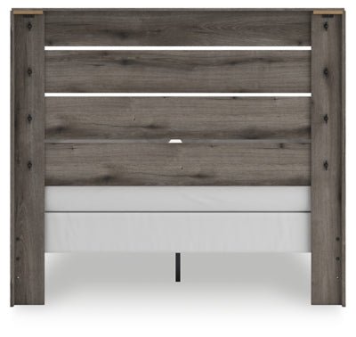 Graystorm Queen Panel Bed - Dark Gray Panel Bed modern furniture Contempo Furniture