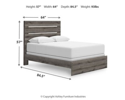 Graystorm Queen Panel Bed - Dark Gray Panel Bed modern furniture Contempo Furniture