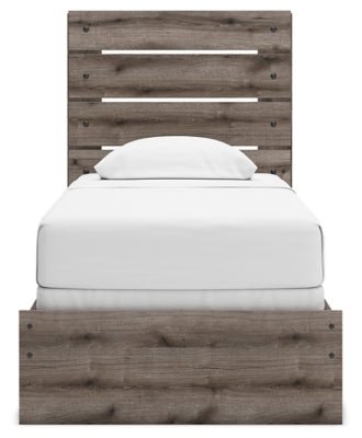Graystorm Twin Panel Bed - Dark Gray Panel Bed modern furniture Contempo Furniture