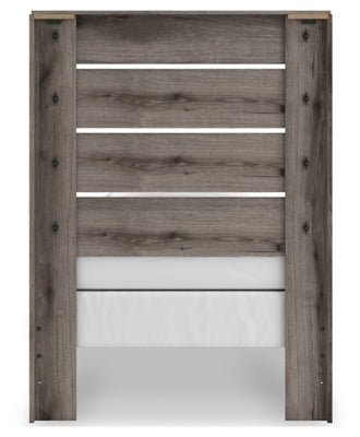 Graystorm Twin Panel Bed - Dark Gray Panel Bed modern furniture Contempo Furniture
