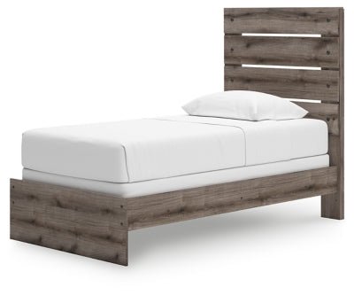 Graystorm Twin Panel Bed - Dark Gray Panel Bed modern furniture Contempo Furniture