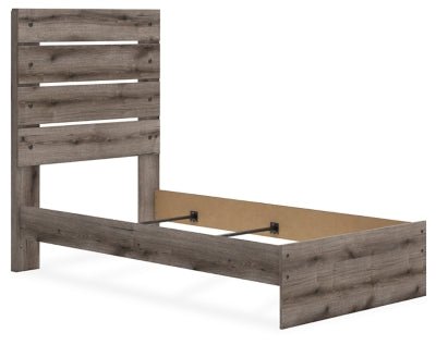 Graystorm Twin Panel Bed - Dark Gray Panel Bed modern furniture Contempo Furniture