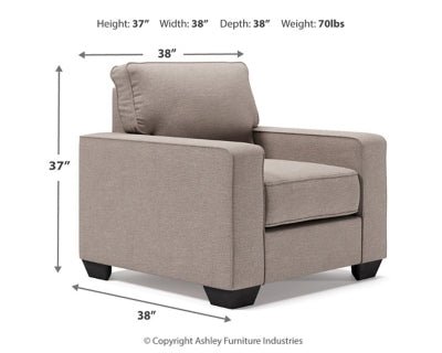 Greaves Chair - Gray Arm Chair modern furniture Contempo Furniture