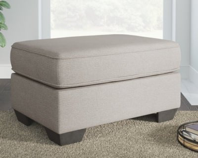 Greaves Ottoman - Gray Upholstered Ottoman modern furniture Contempo Furniture