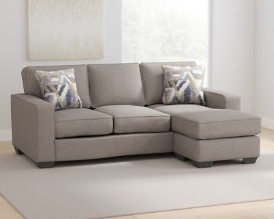 Greaves Sofa Chaise - Gray Stationary Sofa modern furniture Contempo Furniture