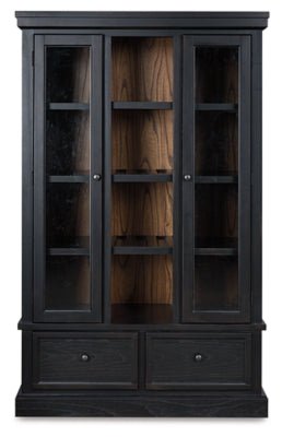Greddinton Curio - Black Curio Cabinet modern furniture Contempo Furniture