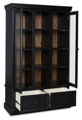 Greddinton Curio - Black Curio Cabinet modern furniture Contempo Furniture