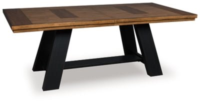 Greddinton Dining Extension Table - Light Brown Dining Table with Extensions modern furniture Contempo Furniture