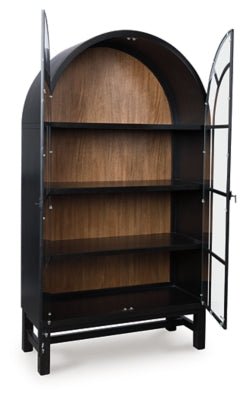 Greddinton Display Cabinet - Black Display Cabinet modern furniture Contempo Furniture