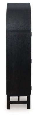 Greddinton Display Cabinet - Black Display Cabinet modern furniture Contempo Furniture