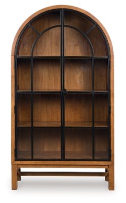 Greddinton Display Cabinet - Light Brown Display Cabinet modern furniture Contempo Furniture