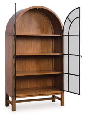 Greddinton Display Cabinet - Light Brown Display Cabinet modern furniture Contempo Furniture