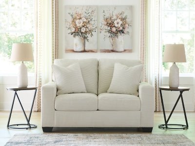 Greenbriar Loveseat - White Stationary Loveseat modern furniture Contempo Furniture
