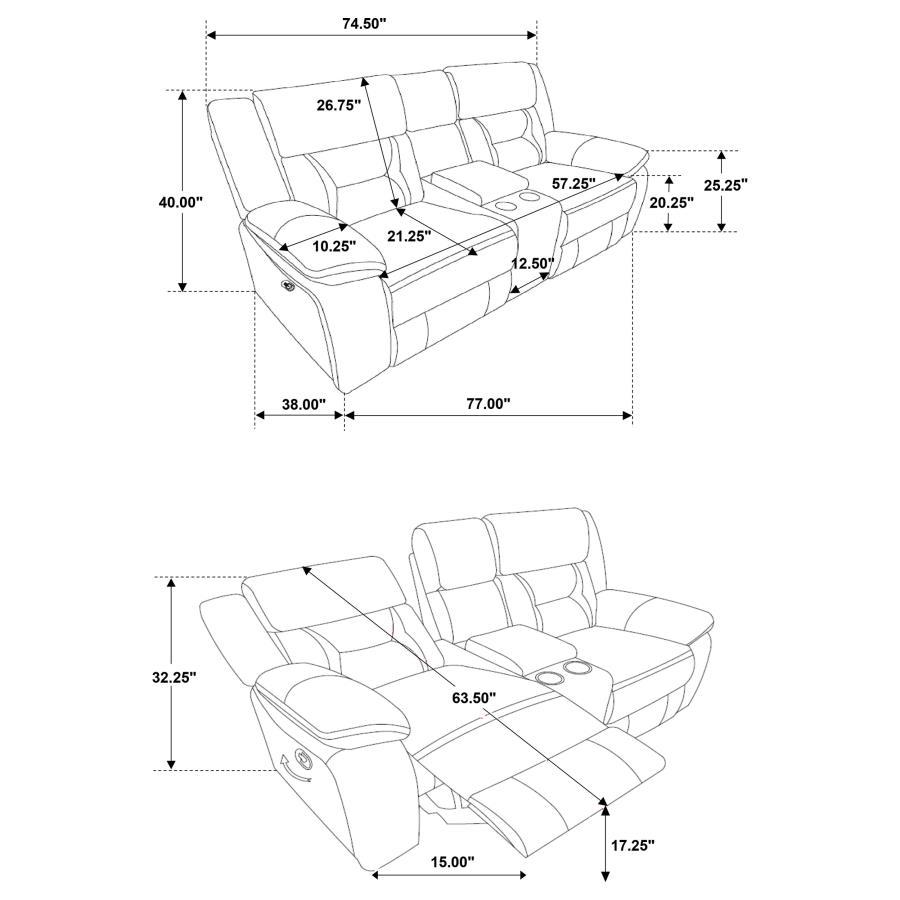 Greer - Upholstered Motion Reclining Loveseat - Taupe Reclining Loveseat modern furniture Contempo Furniture