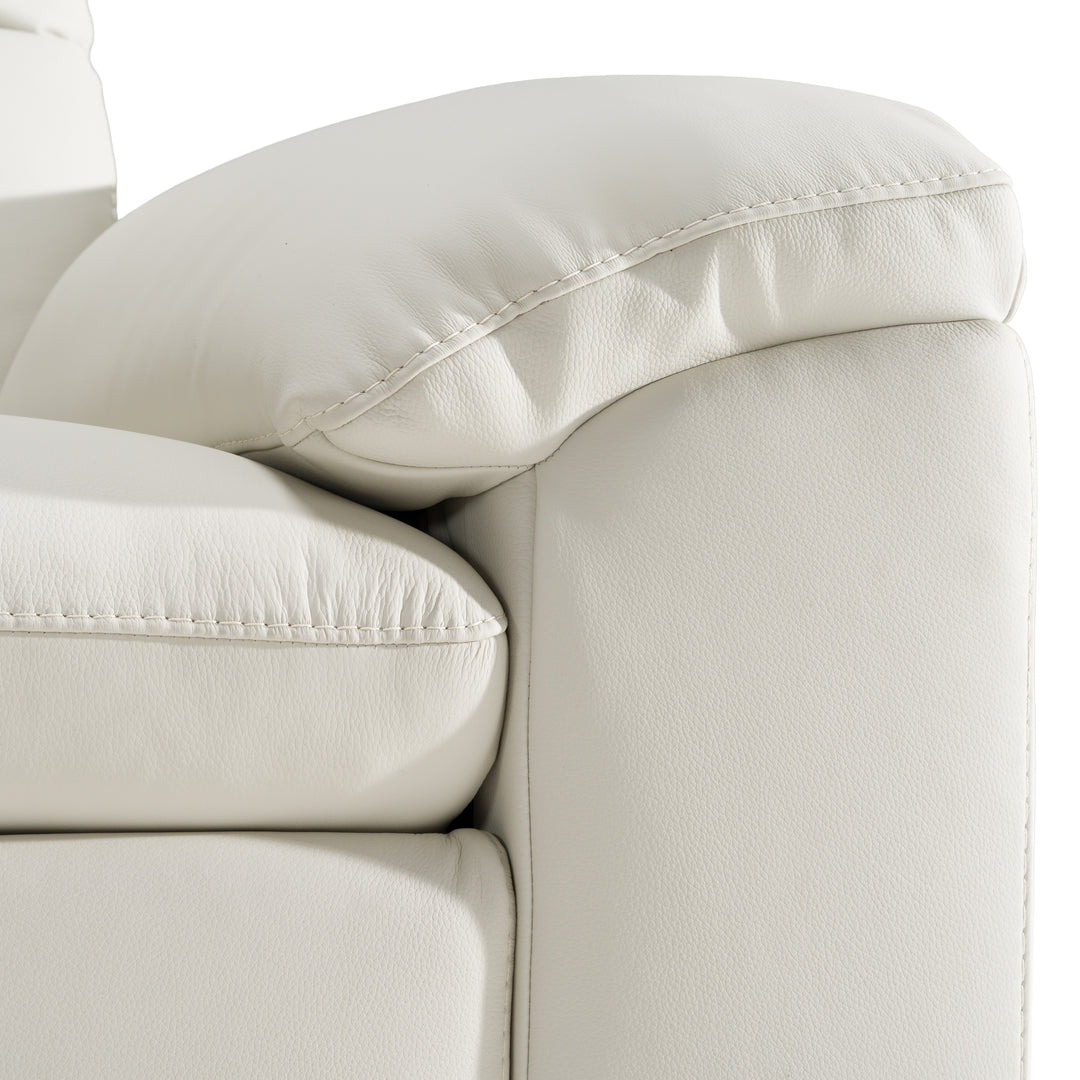 Gregory - Modern Off-White Leather Recliner Chair