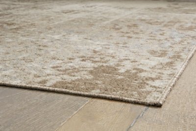 Grifflain 5'1" x 7' Washable Rug - Light Brown Washable Rug modern furniture Contempo Furniture