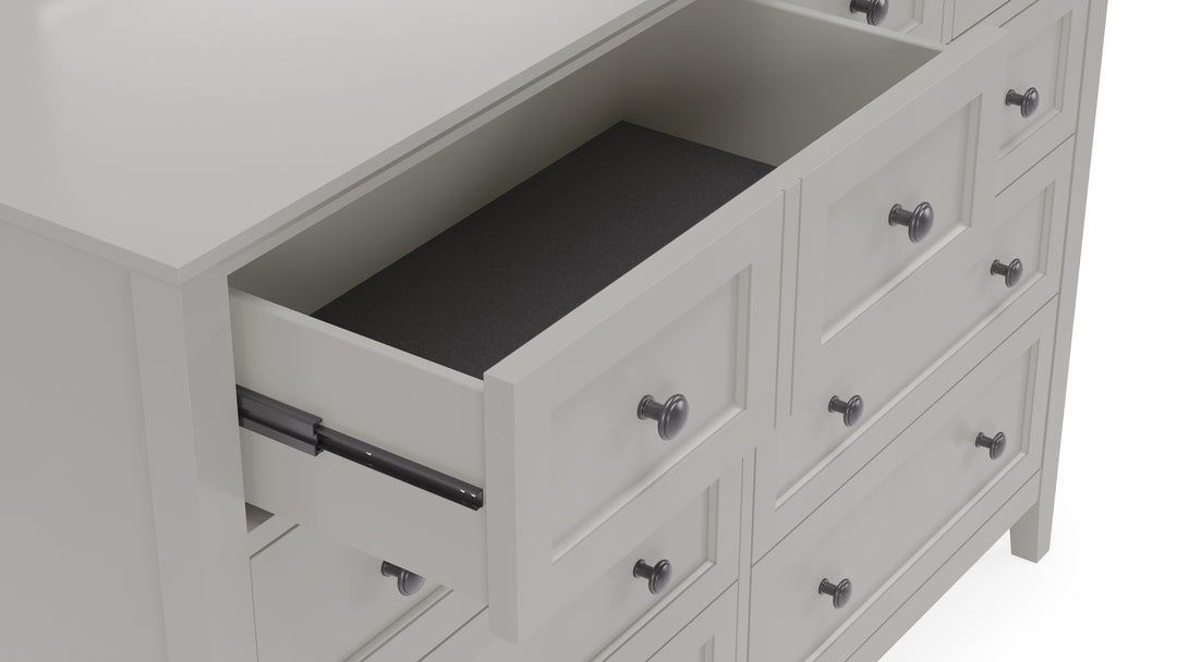 Modus Furniture Pnkg82A Grace Eight Drawer Dresser In Elephant Gray 2024