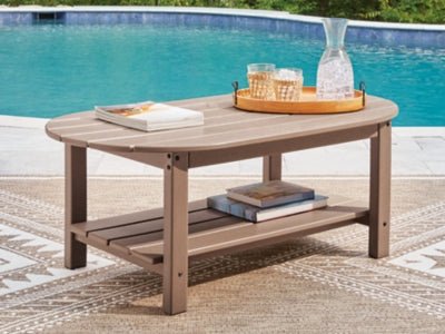 Grover Beach Outdoor Coffee Table - Light Brown Coffee Table modern furniture Contempo Furniture