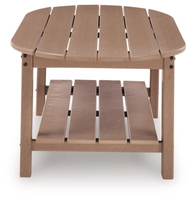 Grover Beach Outdoor Coffee Table - Light Brown Coffee Table modern furniture Contempo Furniture