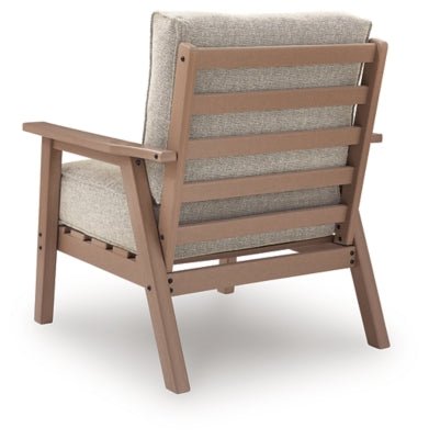 Grover Beach Outdoor Lounge Chair with Cushion (Set of 2) - Light Brown Chair Set modern furniture Contempo Furniture