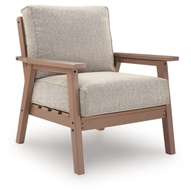 Grover Beach Outdoor Lounge Chair with Cushion (Set of 2) - Light Brown Chair Set modern furniture Contempo Furniture