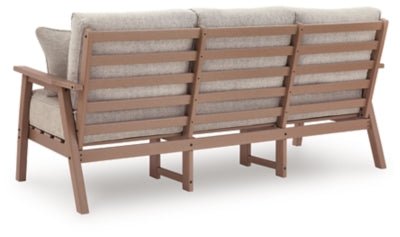 Grover Beach Outdoor Sofa with Cushion - Light Brown Outdoor Seating modern furniture Contempo Furniture