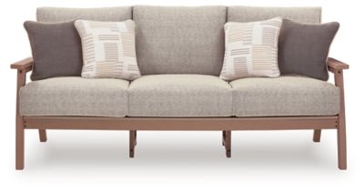 Grover Beach Outdoor Sofa with Cushion - Light Brown Outdoor Seating modern furniture Contempo Furniture