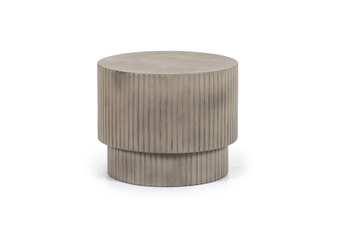 Gruver  Modern Grey Concrete End Table